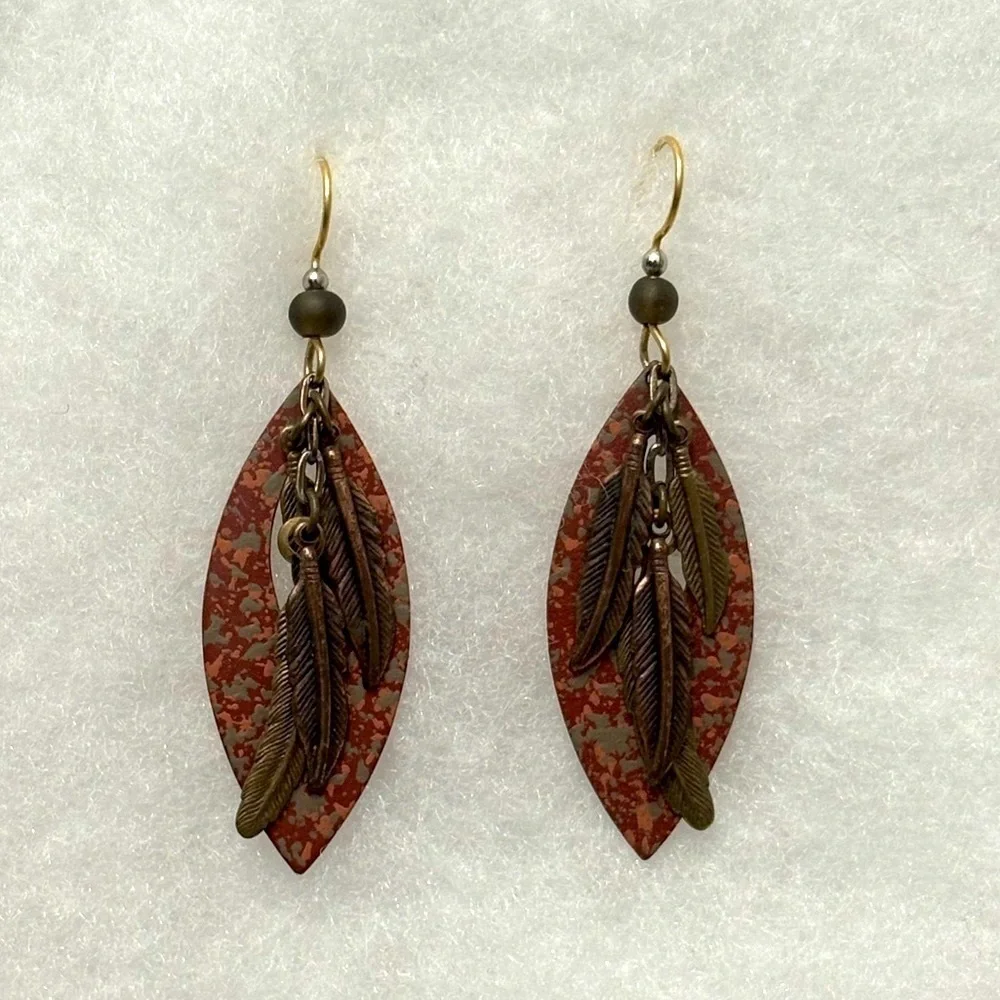 Feather Charm Earrings